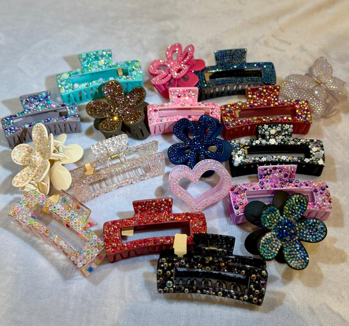 3.5"-4" Bedazzled Claw Clips