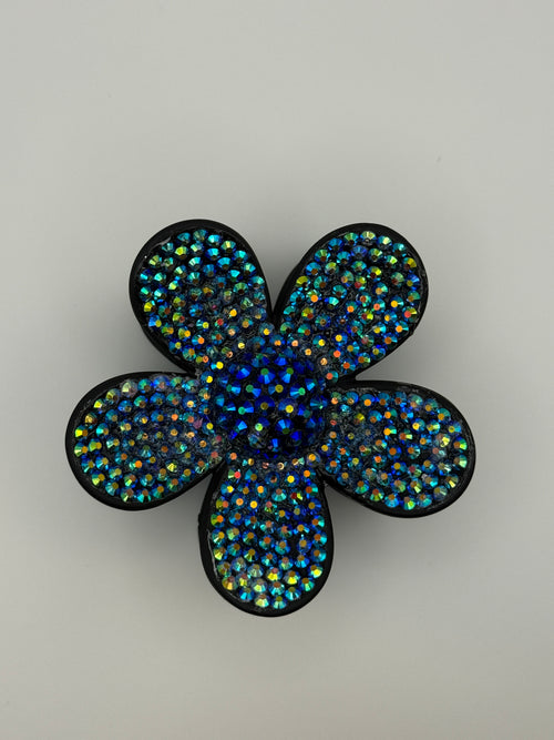 3" Flower Bedazzled Claw Clips