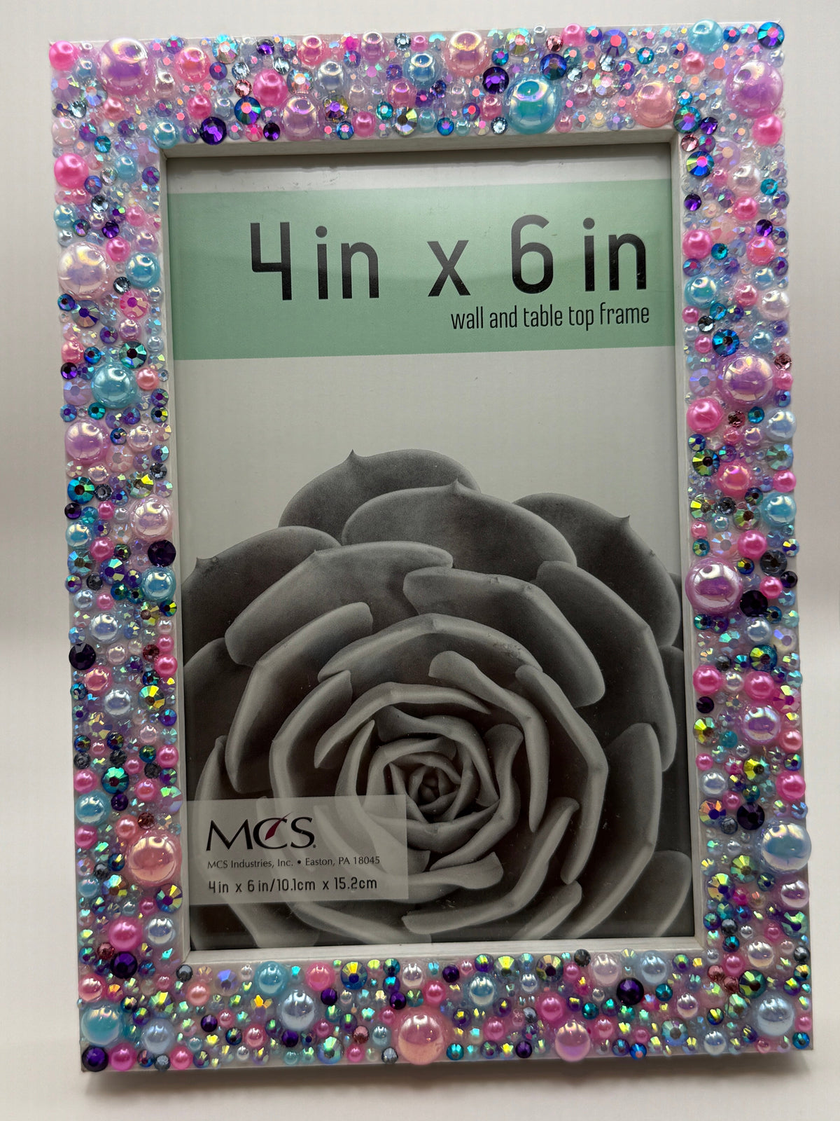 Bedazzled Wooden 4x6 Standing Picture Frame