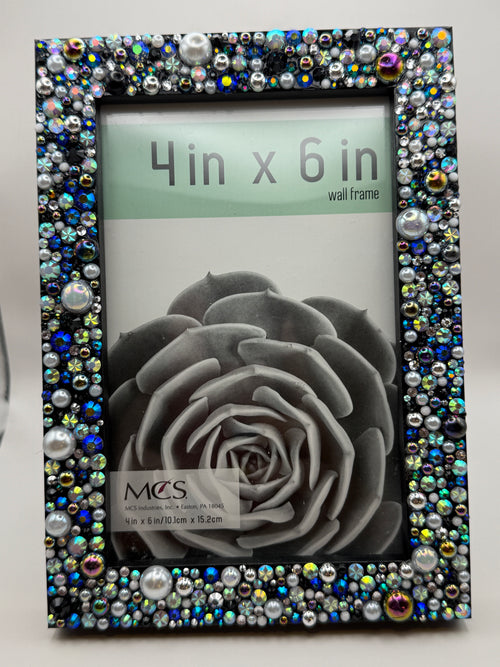 Bedazzled Wooden 4x6 Standing Picture Frame