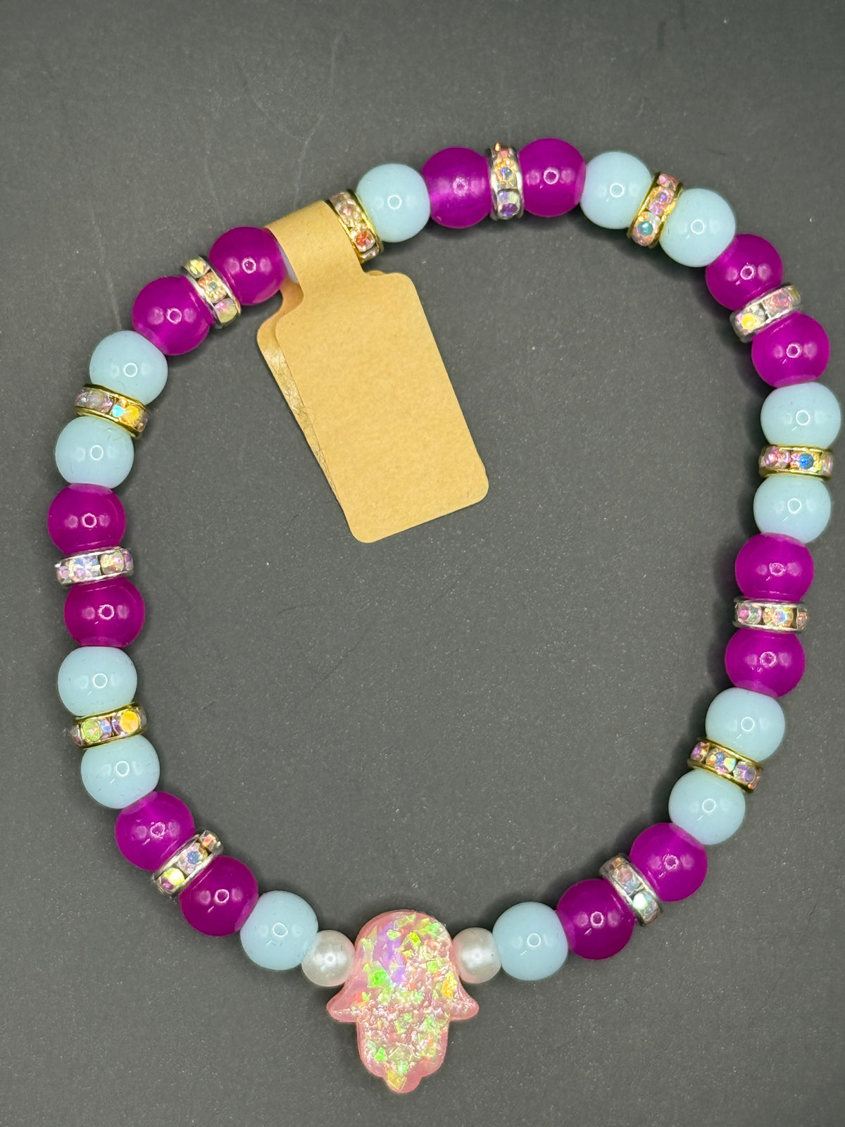 Opalescent Hamsa/Hand of Fatima Bracelets