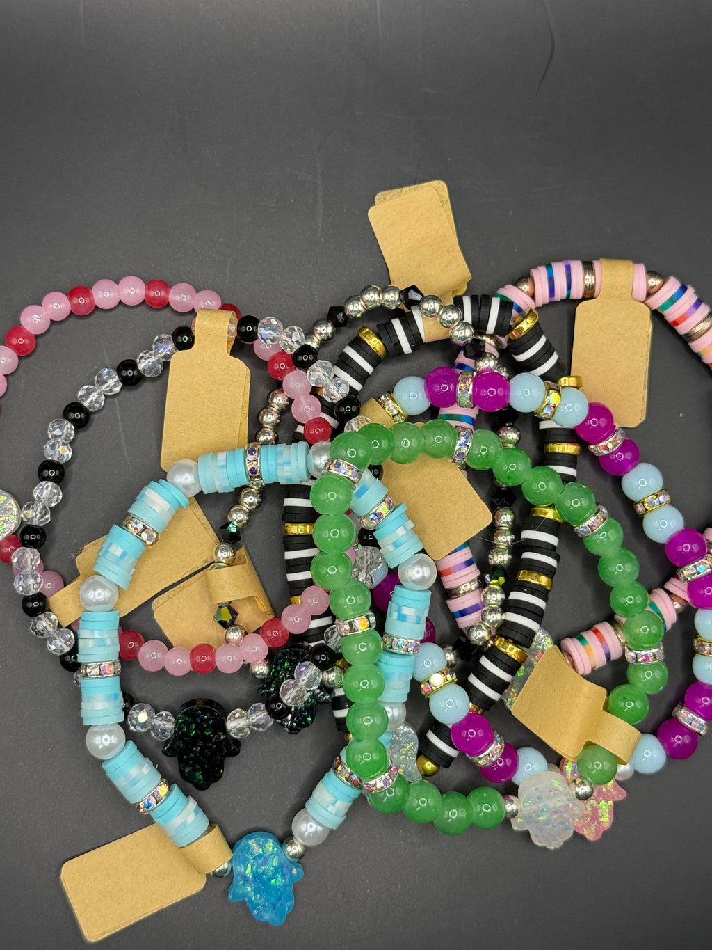 Opalescent Hamsa/Hand of Fatima Bracelets