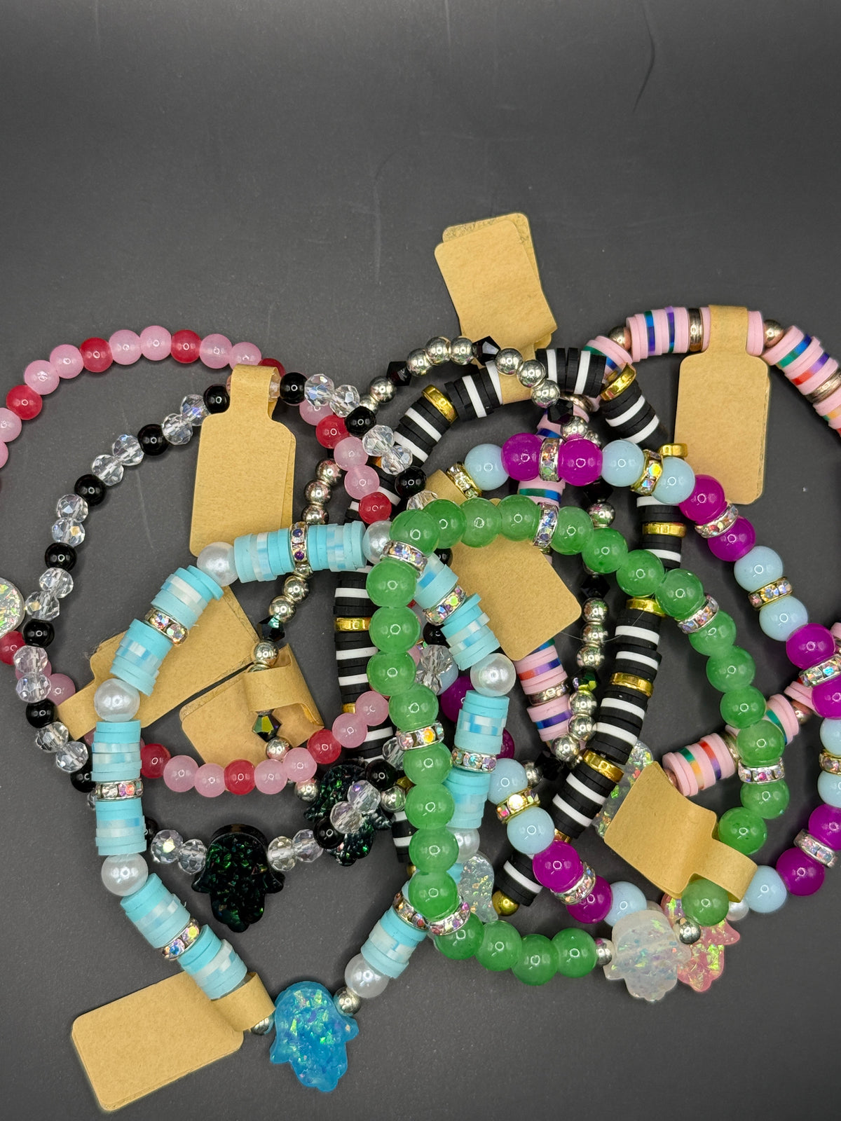 Opalescent Hamsa/Hand of Fatima Bracelets