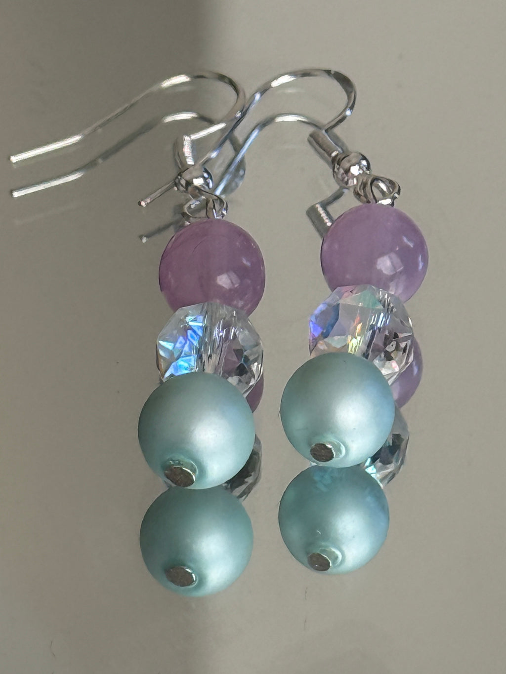 The Pastel Prism Earrings (sterling silver hooks)