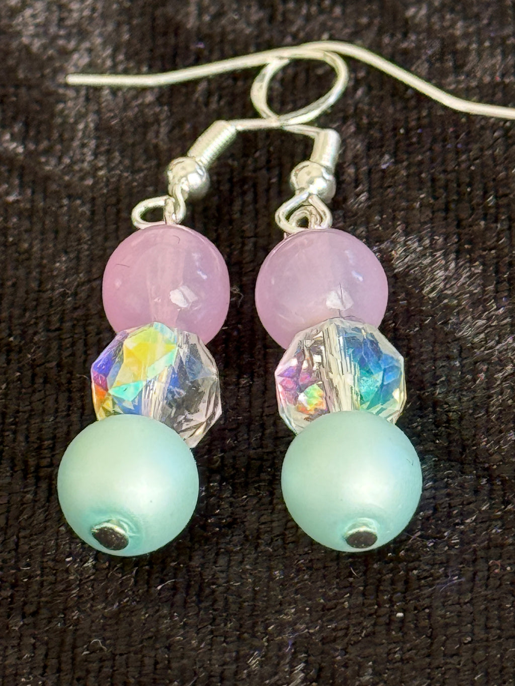 The Pastel Prism Earrings (sterling silver hooks)
